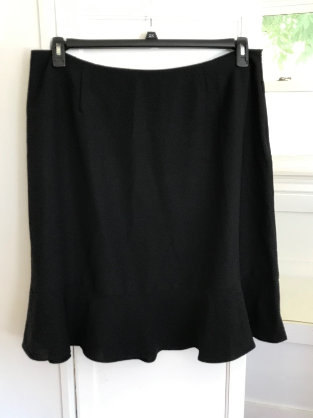 STYLE & CO. Classic Black Knee Length Skirt Flounce Hem Women’s Plus Size 18W